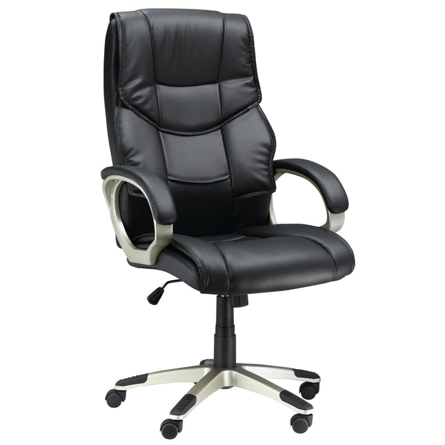 Biuro kėdė, vadovo kėdė, ergonomiška biuro kėdė su supamąja funkcija, sportinio dizaino sėdynė, aukštas atlošas, 70x58x114-124 cm