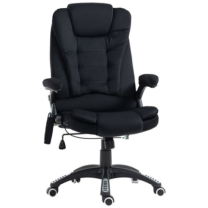 Biuro kėdė su supamąja funkcija, masažinė kėdė, šildymo funkcija, ergonomiška, reguliuojamo aukščio, iki 120 kg, juoda