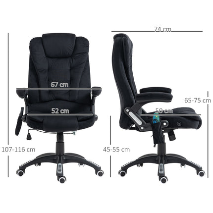 Biuro kėdė su supamąja funkcija, masažinė kėdė, šildymo funkcija, ergonomiška, reguliuojamo aukščio, iki 120 kg, juoda
