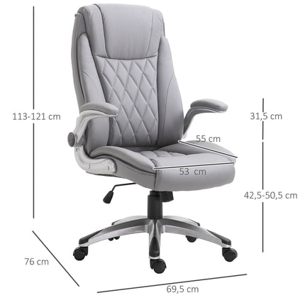 Biuro kėdė, Sukamoji kėdė, Kompiuterio kėdė, Ergonomiška, Supamosios funkcijos, Reguliuojamo aukščio, Galvos atrama, Porankiai, Dirbtinė oda