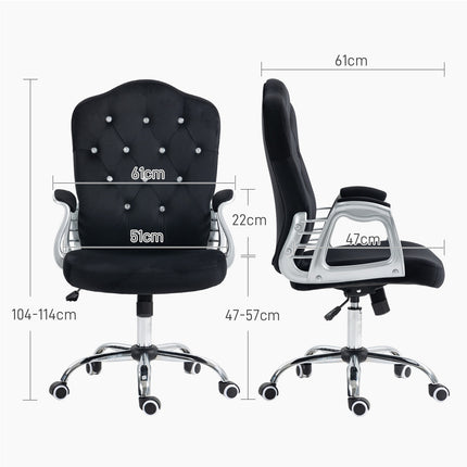 Biuro kėdė, dirbtinė oda, 104-114 cm, ergonomiška su supamąja funkcija, reguliuojamo aukščio, keliamoji galia 120 kg, juoda