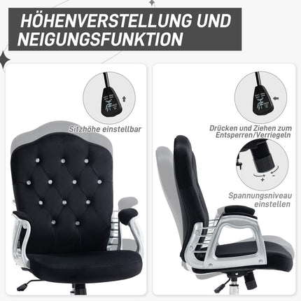 Biuro kėdė, dirbtinė oda, 104-114 cm, ergonomiška su supamąja funkcija, reguliuojamo aukščio, keliamoji galia 120 kg, juoda