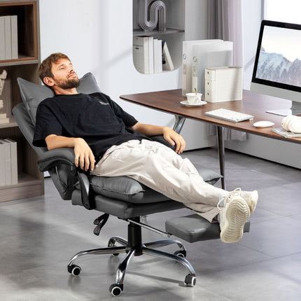 Ergonomic office chair, foldable & height adjustable, dark grey