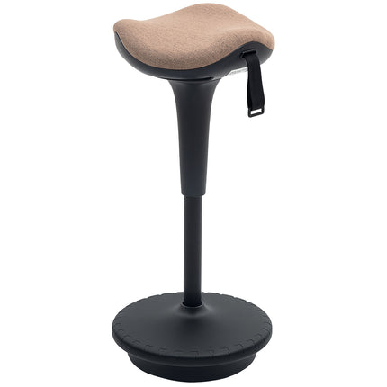 Biuro kėdė su pasukama funkcija, ergonomiška darbo kėdė, reguliuojamo aukščio 68,5-83,5 cm kėdė, 360° besisukanti stovima kėdė, biurui ir studijoms, ruda