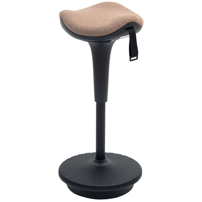 Biuro kėdė su pasukama funkcija, ergonomiška darbo kėdė, reguliuojamo aukščio 68,5-83,5 cm kėdė, 360° besisukanti stovima kėdė, biurui ir studijoms, ruda