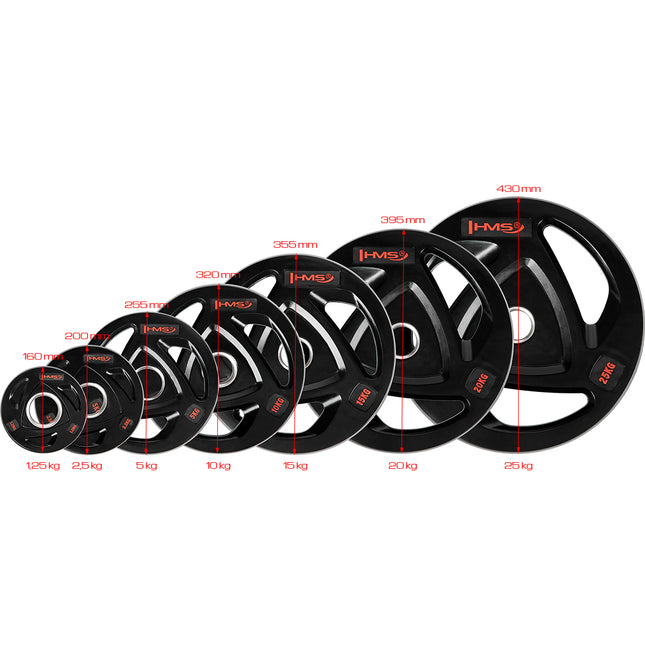 Olimpinis svorio diskas, 15 kg, juodas