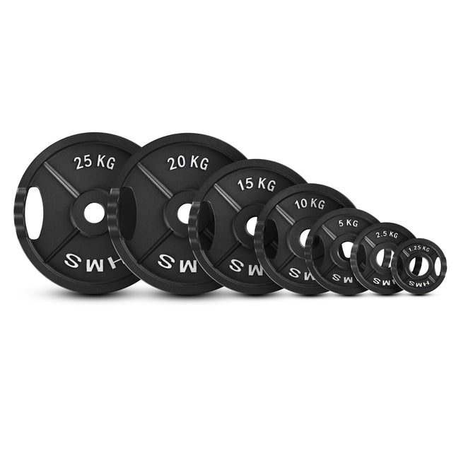 Olympic Weight Plate, Black Cast Iron, 1.25 Kg