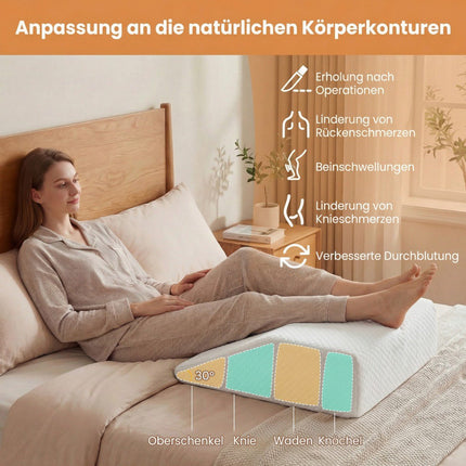 Ortopedinė putplasčio kojų pagalvė, nuimamas ir skalbiamas užvalkalas