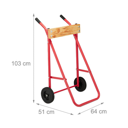 Outboard Motor Stand Steel and Wood
