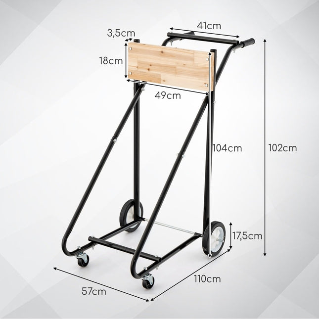 Pakabinamo variklio stovas su ratukais, 150 kg keliamoji galia