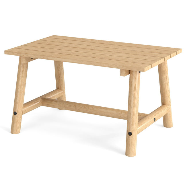 Lauko kavos staliukas - medžio masyvo, su grotelėmis, 125 kg keliamoji galia
