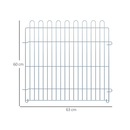 Lauko aptvaras šuniukų bėgimo takeliui, šuniukų tvora, žaidimų aptvaras, 8 dalys, plotis 63 x aukštis 60 cm, gyvūnams