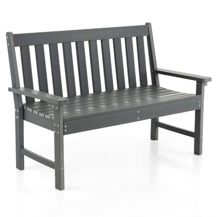 Lauko sodo suoliukas, HDPE, 132 cm, atsparus oro sąlygoms, pilkas