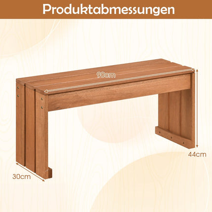 Lauko kietmedžio suoliukas, 90 cm, kompaktiškas ir universalus dizainas
