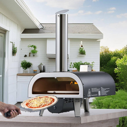 Outdoor Pellet Pizza Oven 12 Inch, Rotating, Thermometer