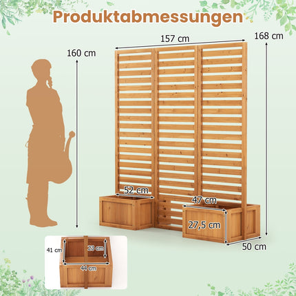 Lauko privatumo širma su vazonais - 2 viename dizainas