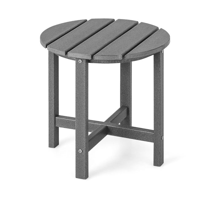 Lauko staliukas, atsparus oro sąlygoms HDPE, 46 cm, pilkas