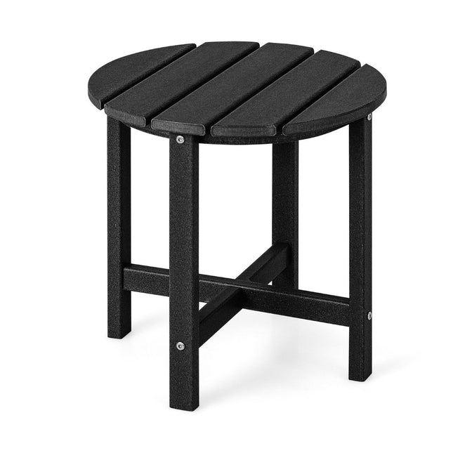 Lauko staliukas, atsparus oro sąlygoms, HDPE, juodas, 46 cm