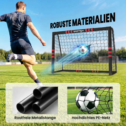 Lauko futbolo vartai su tinklu, putplasčio paminkštinimu – 180x120 cm
