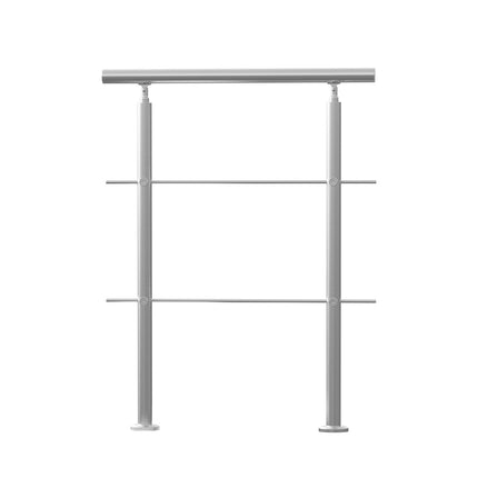 Outdoor Stair Handrail, 31.5 In Stainless Steel, 2 Bars