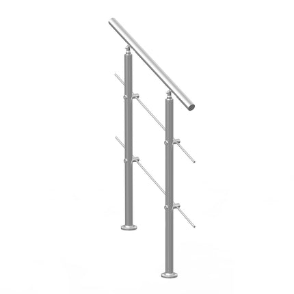 Outdoor Stair Handrail, 31.5 In Stainless Steel, 2 Bars
