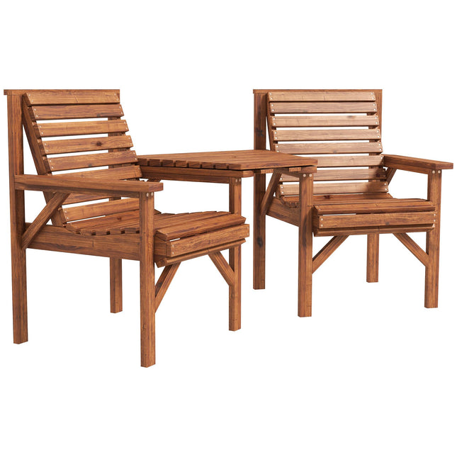 Lauko medinis balkono komplektas su stalu ir skėčio skyle