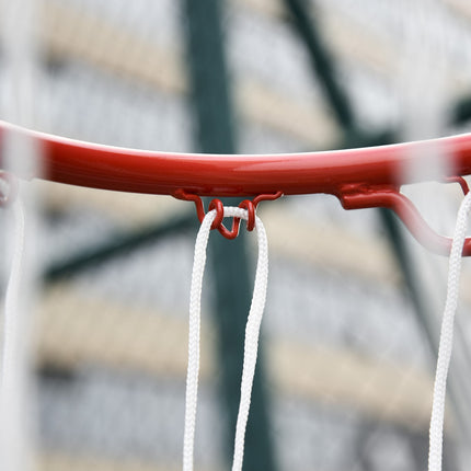 Adjustable outdoor basketball hoop with wheels - 194-249 cm