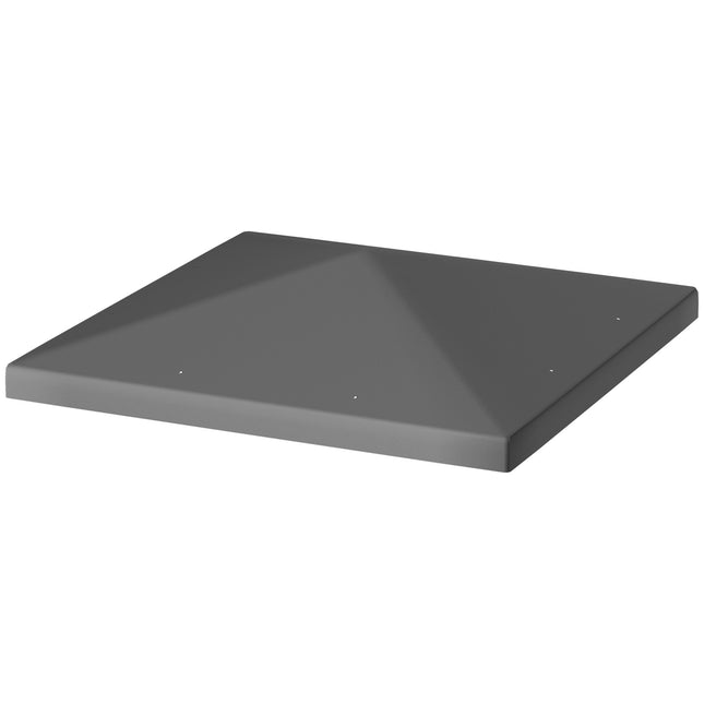 „Ousuuny“ pakaitinis stogas pavėsinei, 3 x 3 m, vandeniui atsparus pavėsinės stogo uždangalas sodo pavėsinei, oksfordo audinys, pakaitinės dalys, 370 g/m², tamsiai pilka