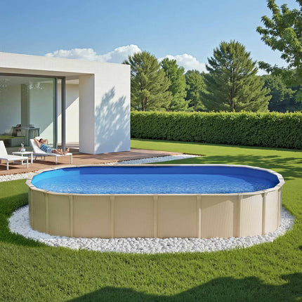 Oval Pool Liner 22 x 12.3 Ft, Overlap Vinyl, 52 In