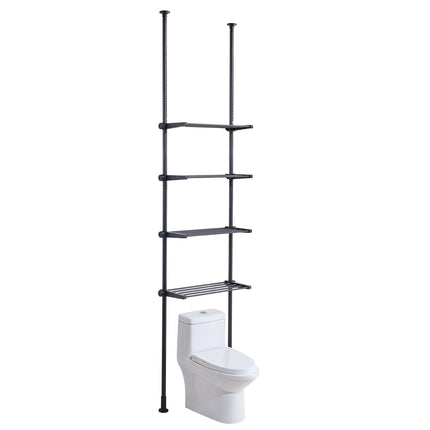 Over-Toilet Storage Rack, 4-Tier Adjustable Steel
