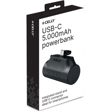PBC5000 Compact PowerBank with USB-C connector 5000mAh Black
