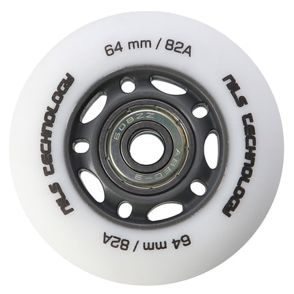 PU 64x24 82A balti ratai ir ABEC-9 guoliai