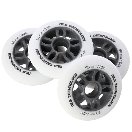 PU ratukai 90x24 mm 82A balti, 4 vnt. rinkinys