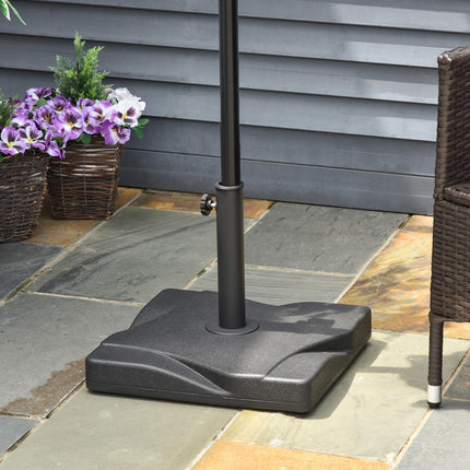 Skėčio stovas, 20 kg, skėčio stovas skėčio stiebams, 30-38 mm, skėčio pagrindas sodui, terasai, cementas, 41,5 x 41,5