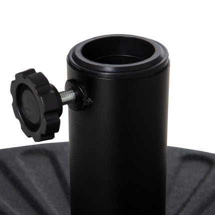 Skėčio nuo saulės stovas, 21-26 kg, Ø38 mm, cemento juodumo, Ø51 x 30 cm