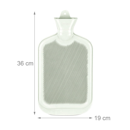 Pastelinės žalios spalvos 2 l karšto vandens butelis skausmui malšinti