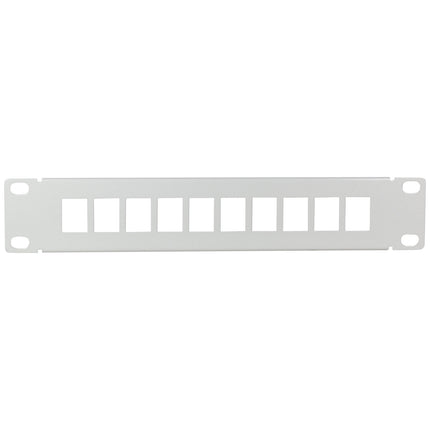 Patch panel for 10 Keystone sockets for 10" rack U1 Grey