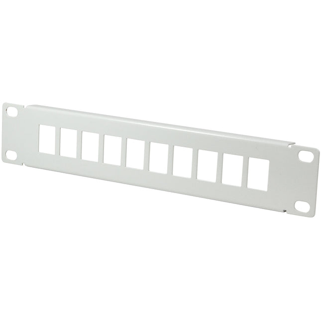 Patch panel for 10 Keystone sockets for 10" rack U1 Grey
