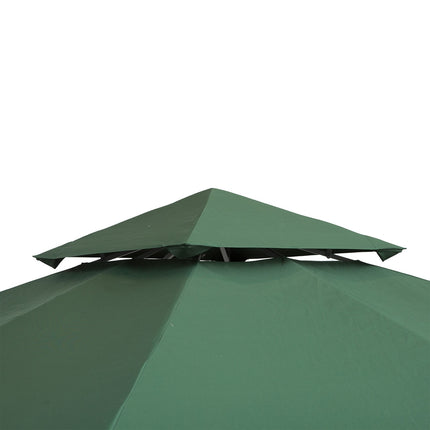 Paviljono stogo pakeitimas, poliesteris, 3x3m, medžio anglies pilkumo, atsparus vandeniui, metalui ir sodo pavėsinei