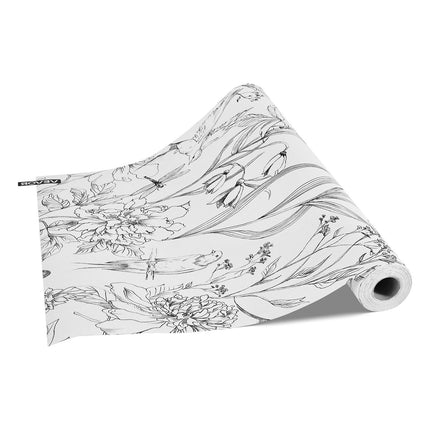 Peel and Stick Wallpaper, 45cm x 10m Botanical Line Art