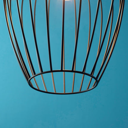 Pakabinamas šviestuvas, modernus pakabinamas šviestuvas biurui, svetainei, valgomajam, metalas, juodas, Ø26 x 130 cm
