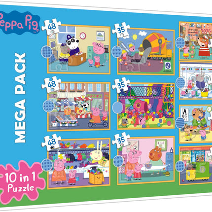 Peppa Pig 10 viename dėlionių rinkinys vaikams