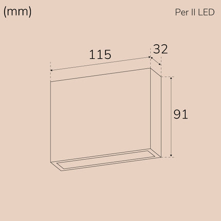 Per II Wall light LED IP54 3000K 6W 430lm White