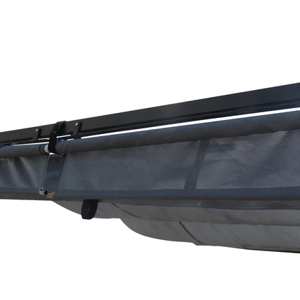 Pergola sodo pavėsinė, 3,9 x 2,9 m, su stogeliu nuo saulės ir 4 automatinėmis roletais, atspari vandeniui, sodui, aliuminis, poliesteris, tamsiai pilka