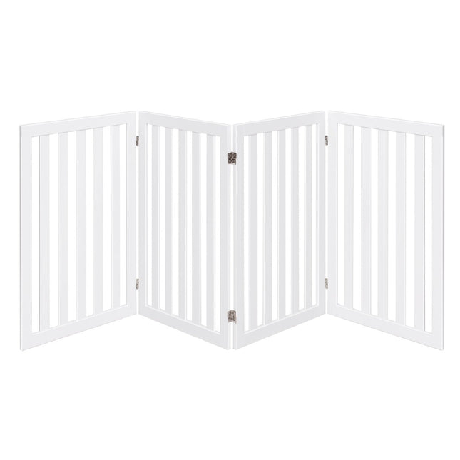 Gyvūnų varteliai, 89 cm aukščio, 4 panelės, sulankstomi, mediniai, balti