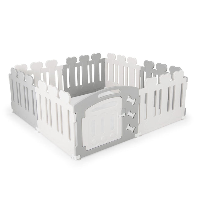 Gyvūnų žaidimų aptvaras, 8 panelių, HDPE, skirtas naudoti viduje/lauke, 35 cm aukščio