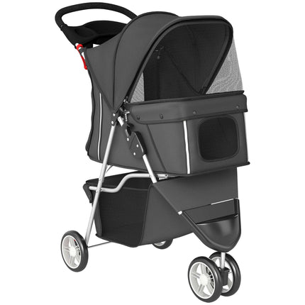 Vežimėlis augintiniams, sulankstomas, lengvas, plieninis rėmas, 10 kg talpa