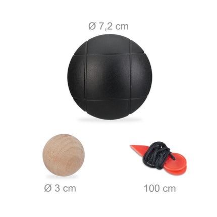 Petankės petankės rinkinys, 8 kamuoliukai su nešiojimo krepšiu