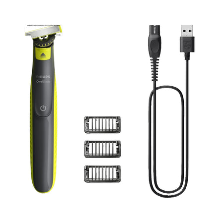 Philips OneBlade 360 hibridinis veido kirptuvas ir skustuvas, 3 barzdos šukos