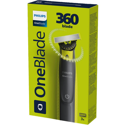 Philips OneBlade 360 hibridinis veido kirptuvas ir skustuvas, 3 barzdos šukos